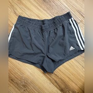 adidas Black Women's Shorts with White Stripes